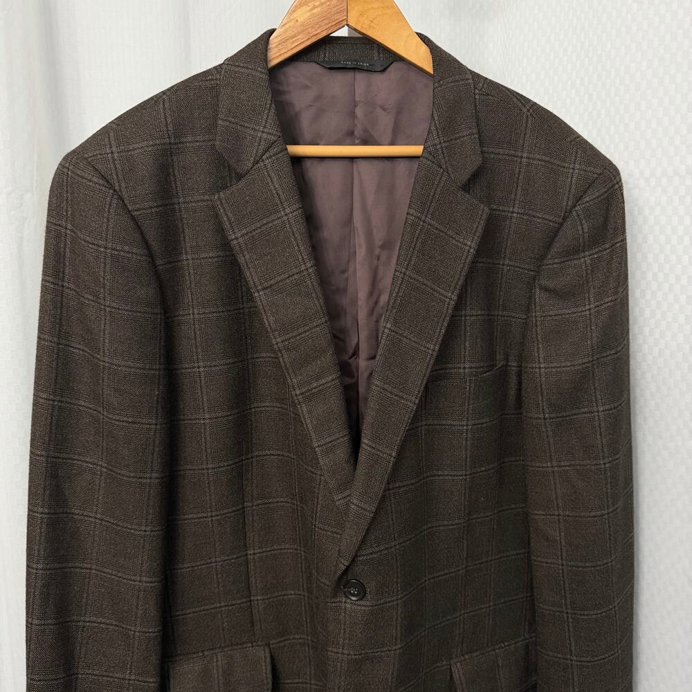 Loro Piana Cashmere Blazer Mens 48 L Brown Windowpane Sport Coat John Nordstrom - Picture 9 of 16